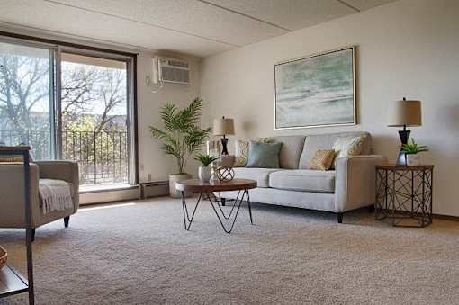 Living Room at Knollwood Towers West  Apartments, Hopkins, 55343