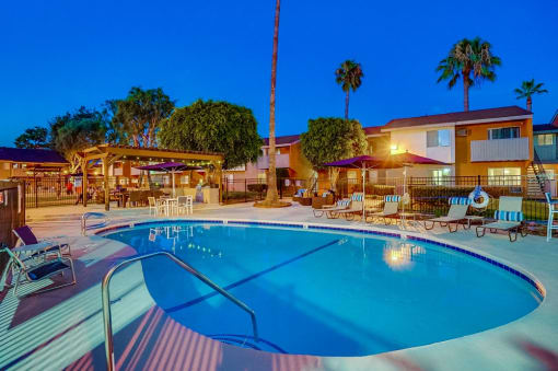 Blue Cool Swimming Pool at Pacific Trails Luxury Apartment Homes, Covina, 91722