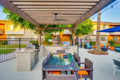 Gazebo With Multiple Built-In Stainless Barbecue Grills at Pacific Trails Luxury Apartment Homes, Covina
