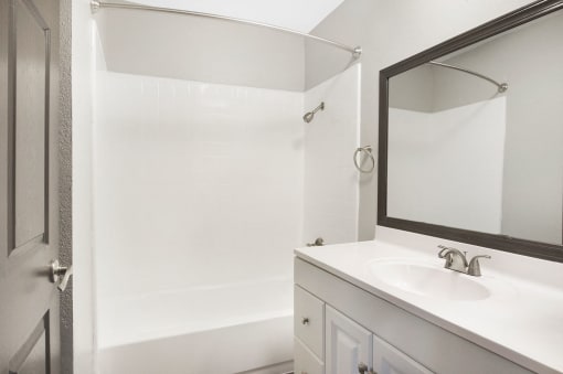Oval Tub With Combo Shower at Pacific Trails Luxury Apartment Homes, Covina, CA