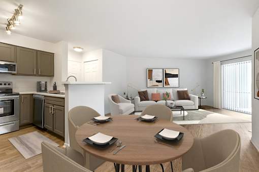 Dining And Kitchen at The Apartments at Tamar Meadow, Columbia, MD, 21045