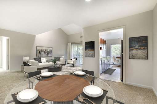 Living Room Come Dining Area at The Greens at Columbia, Columbia, 21044