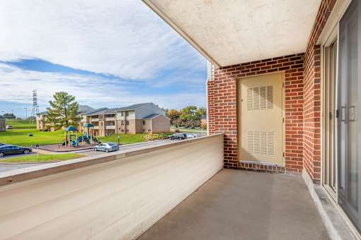 Balcony at The Apartments at Saddle Brooke, Cockeysville, Maryland