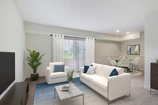 Modern Living Room at The Apartments at Saddle Brooke, Cockeysville, Maryland