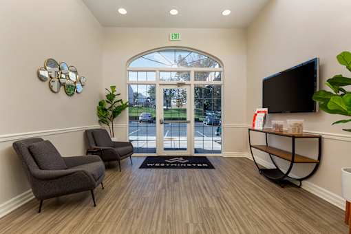Lobby at The Apartments at Canterbury, Rosedale, MD