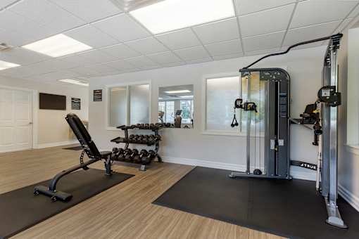 Fitness Center With Updated Equipment at The Apartments at Canterbury, Rosedale