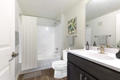 Bathroom With Bathtub at The Apartments at Cambridge Court, Rosedale, Maryland