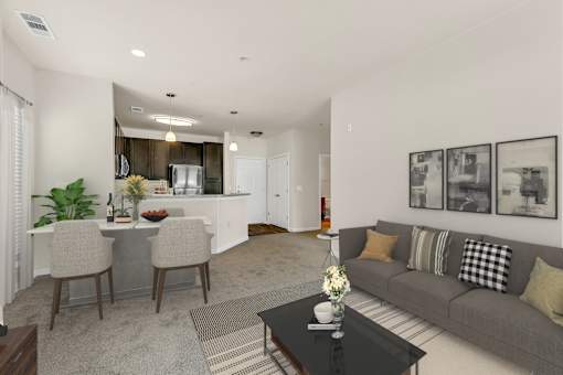 Living and Kitchen at The Apartments at Cambridge Court, Maryland