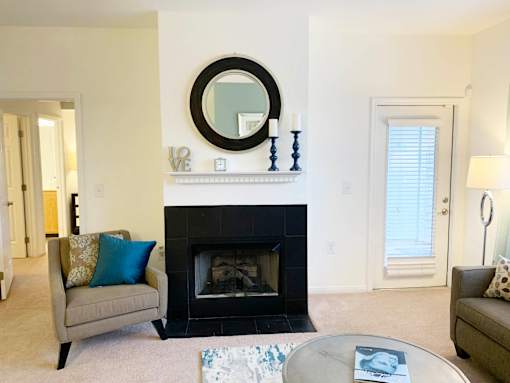 Fireplace Living at The Apartments at Cambridge Court, Rosedale, 21237