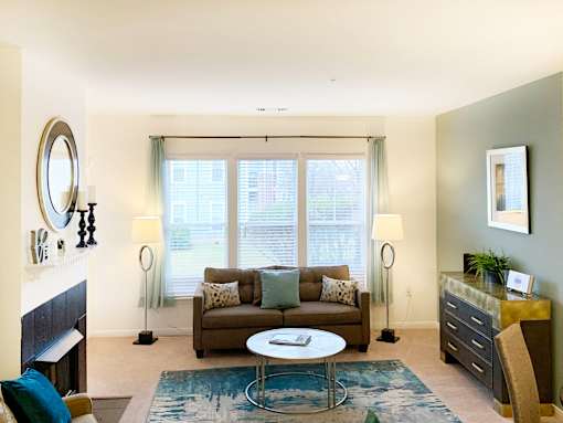 Living Room at The Apartments at Cambridge Court, Rosedale, Maryland