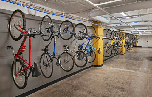 a photo of a bike rack