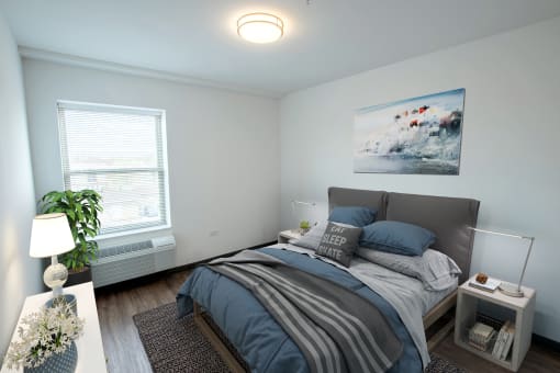 Bedroom at Berwyn Apartments in Berwyn, IL