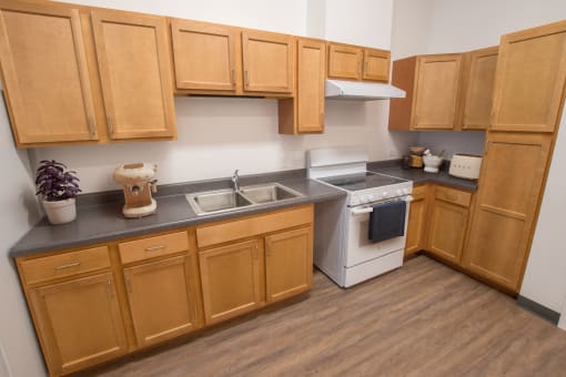 Kitchen at Berwyn Apartments in Berwyn, IL