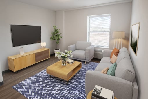 Living Room at Berwyn Apartments in Berwyn, IL