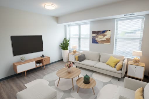 Living Room at Berwyn Apartments in Berwyn, IL