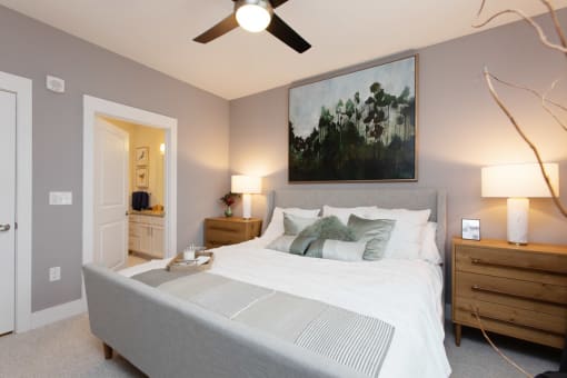 Spacious Bedroom With Comfortable Bed at Beckett Farms Apartments, PRG Real Estate Management, South Carolina, 29715