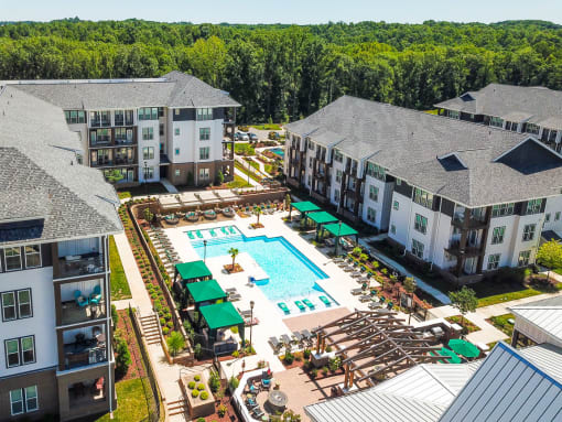 Aerial View Of The Community at Beckett Farms Apartments, PRG Real Estate Management, South Carolina