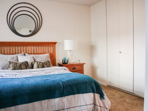 Bedroom at The Gates of Rochester apartments