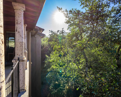 balcony and trees at Nalle Woods of Westlake, Austin, TX