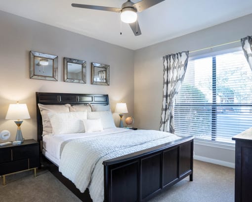 Bedroom With Ceiling Fan at Nalle Woods of Westlake, Texas