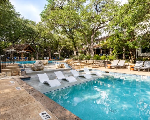 Pool and Clubhouse at Nalle Woods of Westlake, Austin, Texas