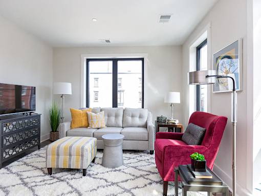 Living Room With Plenty Of Natural Lights at Walnut Street Commons, Allentown, 18101