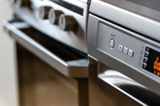 a close up of a stove and oven in a kitchen