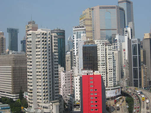 a view of the city from our hotel room