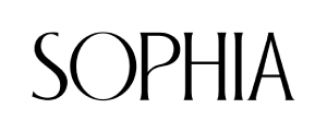 The image displays the word "SOPHIA" in large, bold letters on a green background.