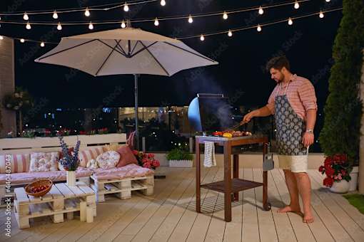 Man with BBQ