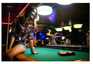 Residents playing billiard