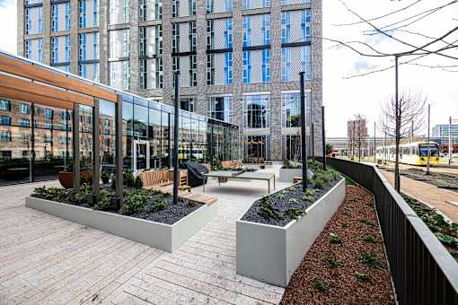 Rooftop Patio at Fairfax Apartments, Manchester, M1 2GN