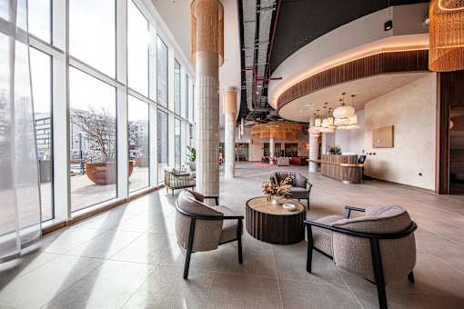 Community Lobby at Fairfax Apartments, Manchester