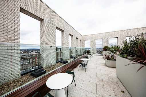 Rooftop Terrace at Fairfax Apartments, Manchester
