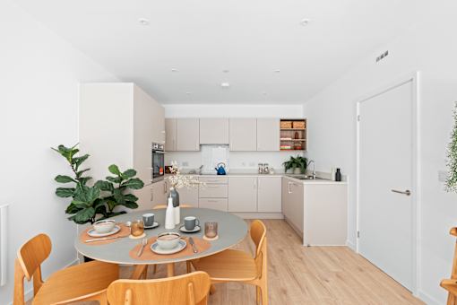 Dining And Kitchen at The Quarters Apartments, Dock Road, ME4 4UB