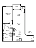 1F Floor Plan at The Lotus Apartments, Salt Lake City, UT, 84111