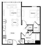1 bed 1 bath 1C - 1C AHP Floor Plan | 680-730 Sq. Ft. at L Seven, CA 94103