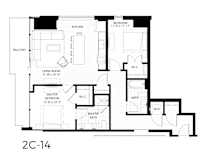 B4 floor plan | 1,241 Sq. Ft. at 365 Nicollet, Minneapolis, MN, Manchester , 55401