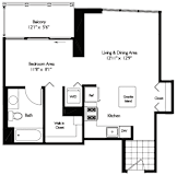 Tides | 0 Bed | 1 Bath | 09 Tides at Shoreham and Tides, Chicago