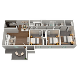 3 Bed 2 Bath Floor Plan | 1,188 Sq. Ft. at The Annaline in TN 37217
