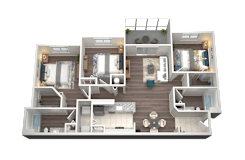 3 Bed 2 Bath Floor Plan | 1,387 Sq. Ft. at Verona at Boynton Beach in Boynton Beach 33426