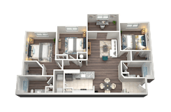 3 Bed 2 Bath Floor Plan | 1,387 Sq. Ft. at Verona at Boynton Beach in Boynton Beach, FL