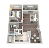 1 Bed 1 Bath Floor Plan | 924 Sq. Ft. at Verona at Boynton Beach in Boynton Beach, Florida 33426