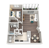 1 Bed 1 Bath Floor Plan | 822 Sq. Ft. at Verona at Boynton Beach in Boynton Beach, FL 33426