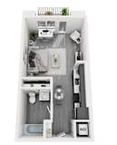 Studio Floor plan with 497-519 Sq. Ft. at Olive DTLA, Los Angeles, California