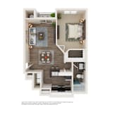 1 Bed 1 Bath Floor Plan | 741 Sq. Ft. at Element Deer Valley in Phoenix, AZ