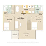 2 Bed 2 Bath Floor Plan | 1,200 Sq. Ft at Country Club Lakes, Jacksonville, FL