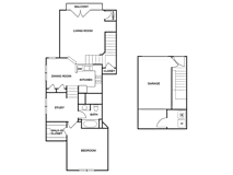 A9 Floor Plan at Willowest in Vinings, Atlanta, Georgia