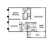 2 Bed 2 Bath Floor Plan at River Oaks, California, 92057