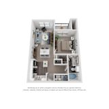 1 Bed 1 Bath Floor Plan | 660 Sq. Ft. at Mission Gate in Plano, TX 75024